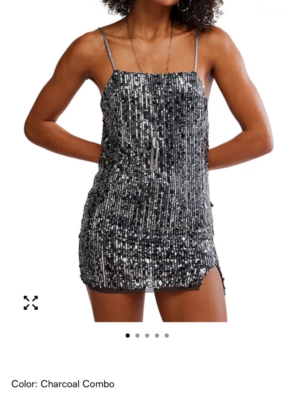 Free People Midnight Kiss Sequin Mini Dress